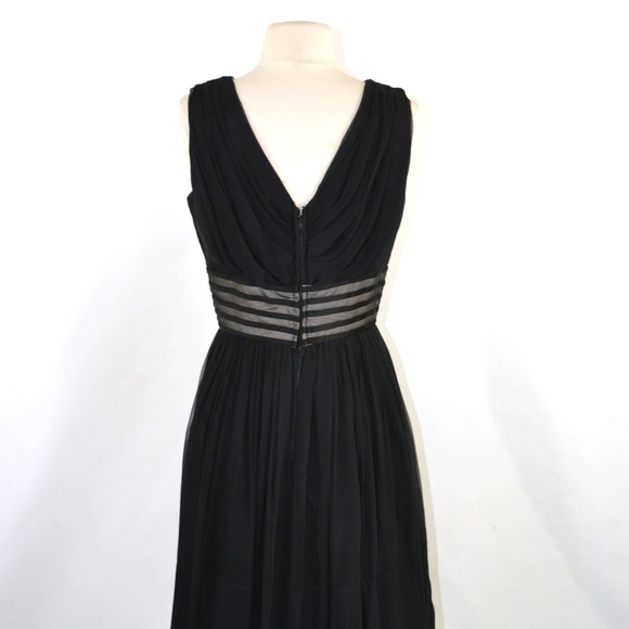 Vintage Black Chiffon Dress by Carol Craig - Picture 5 of 7